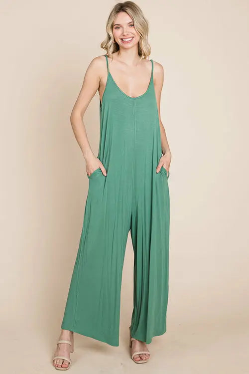 View details for Sleeveless Wide Leg Pocketed Jumpsuit Sleeveless Wide Leg Pocketed Jumpsuit