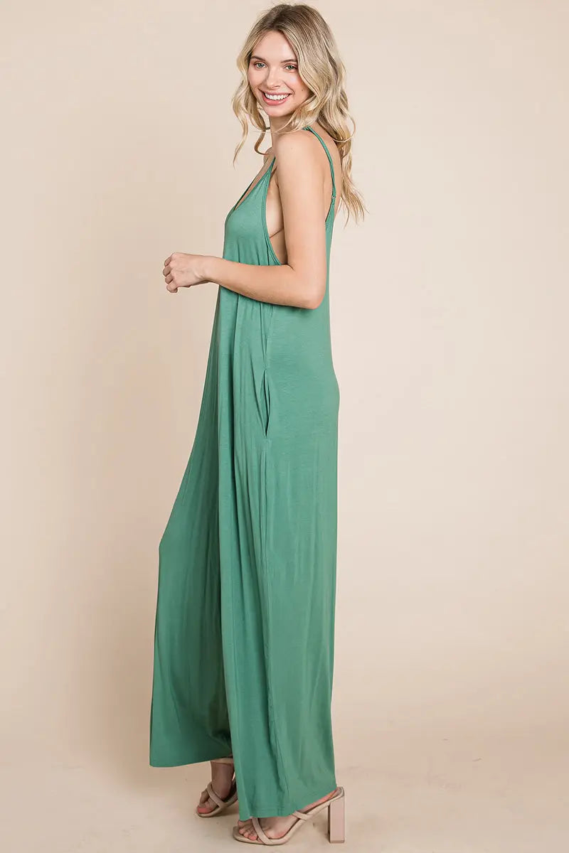 View details for Sleeveless Wide Leg Pocketed Jumpsuit Sleeveless Wide Leg Pocketed Jumpsuit
