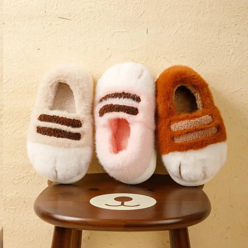 New arrival cat foot slippers women cushiony indoor outdoor shoes