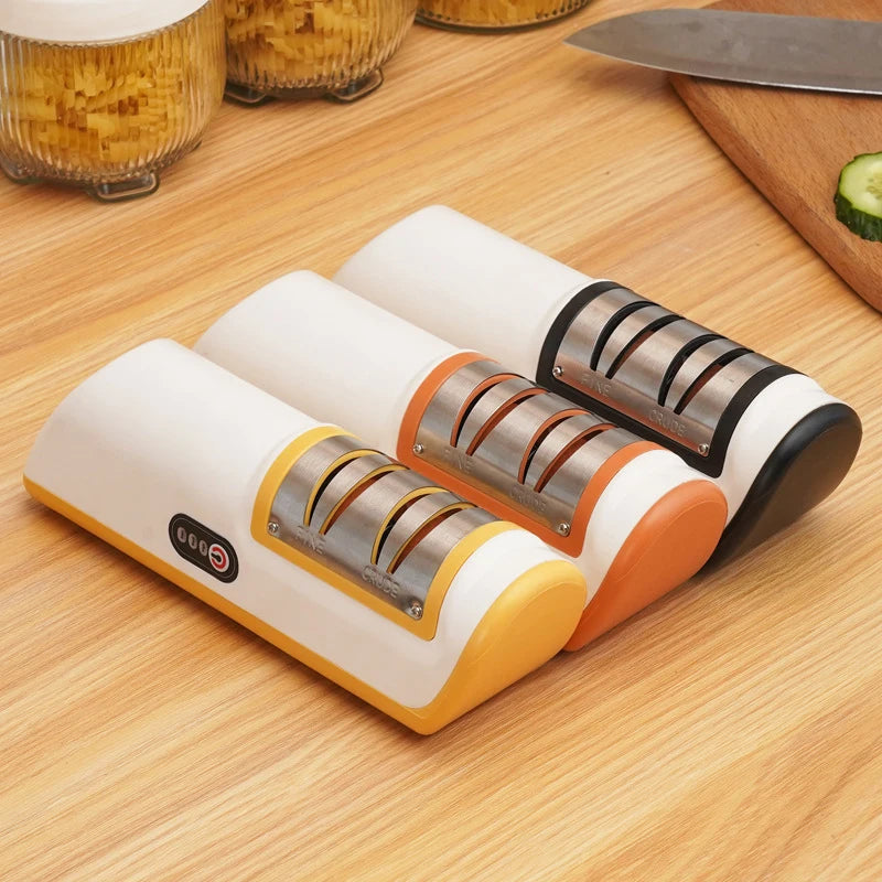 Afilador de Cuchillos Eléctrico de Cocina, Multifuncional Automático Profesional de 4 Velocidades, Accesorios de Cocina