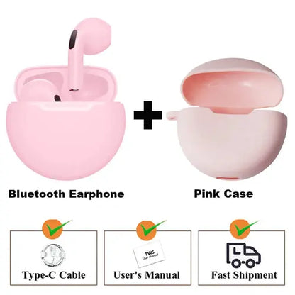 NEW Original Air Pro 6 TWS Wireless Headphones Fone Bluetooth AliExpress