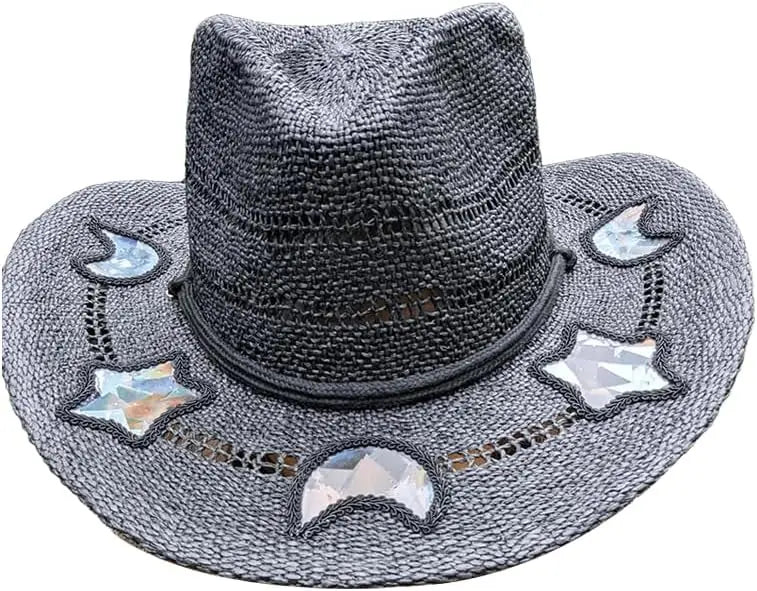 Prism Cowgirl Hat – Rainbow Glow & Sun Protection in One!