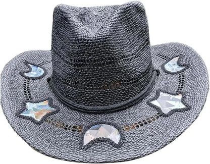 Prism Cowgirl Hat – Rainbow Glow & Sun Protection in One!
