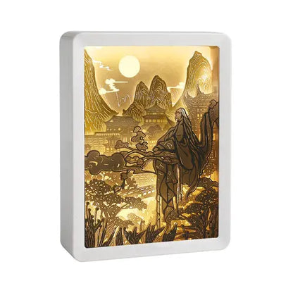 Howl's Moving Castle Anime Paper-Cut Light Decor - 3D Shadow Box Lamp