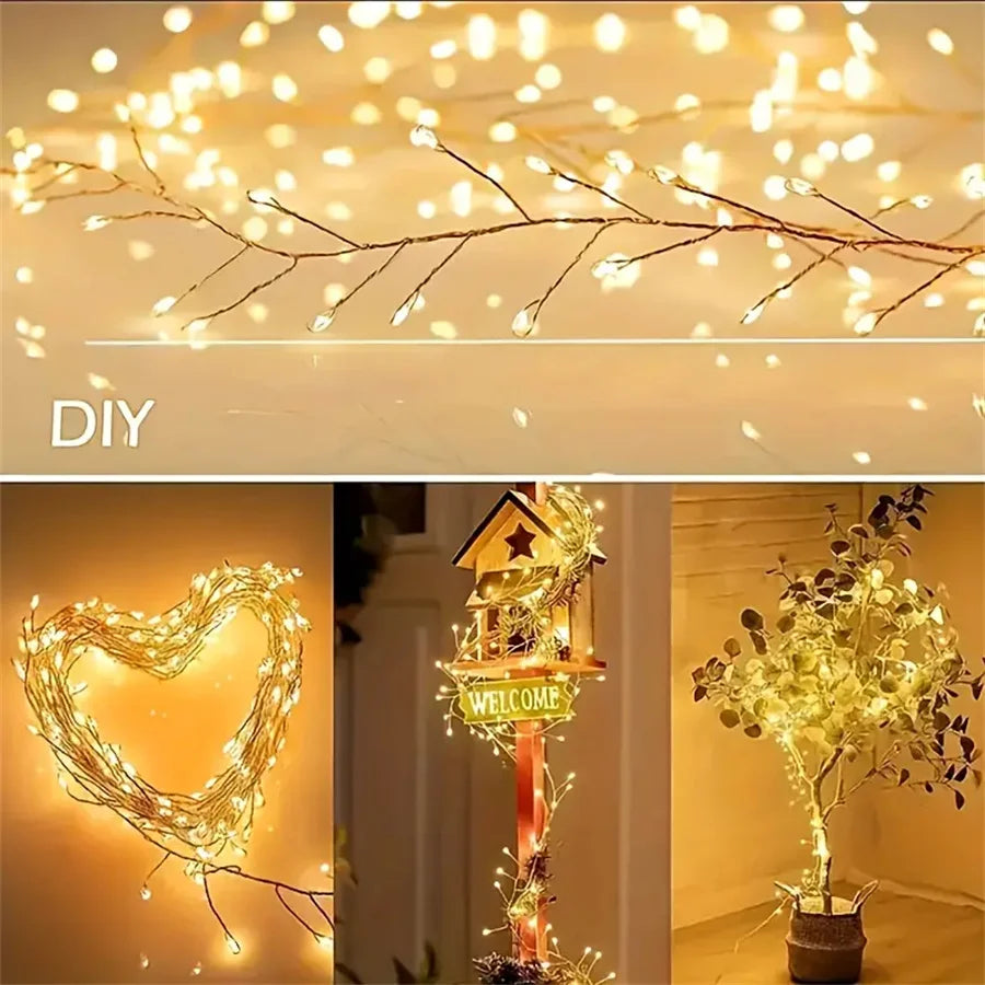 Glow Festive: Copper Wire LED Firecracker String