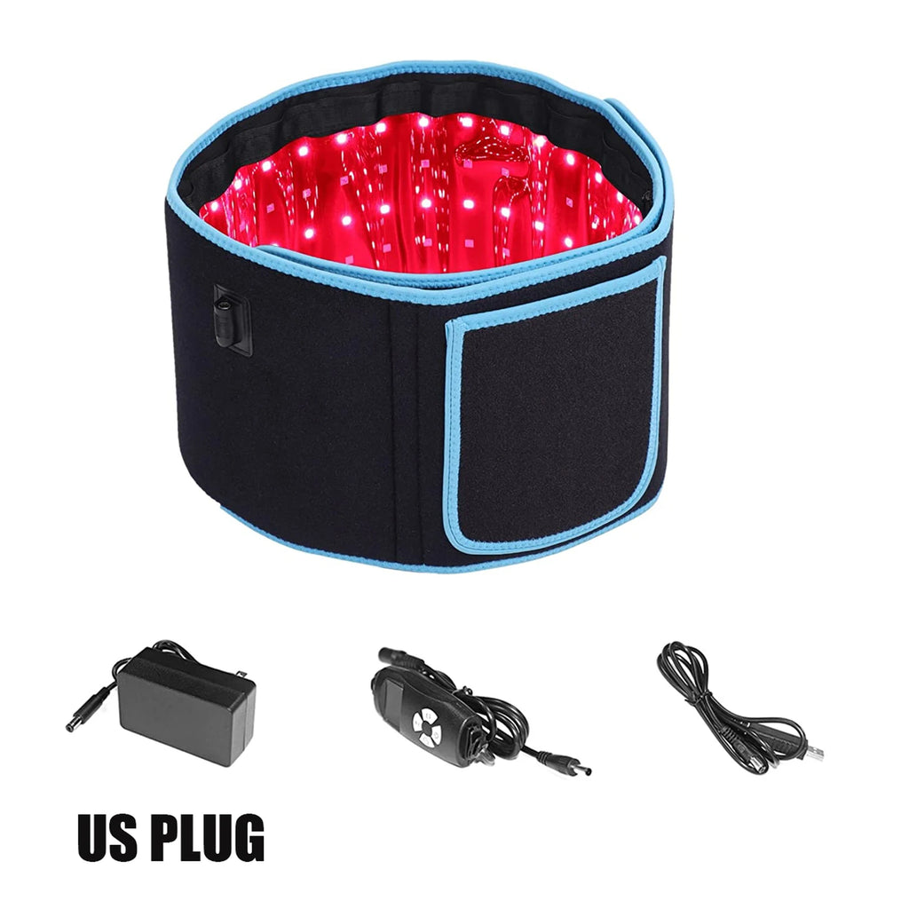 Cinturón de terapia de luz roja e infrarroja 850nm 660nm Dispositivos de belleza LED para quemar grasa, envoltura facial, adelgazante, almohadilla térmica para la cintura, cuerpo completo