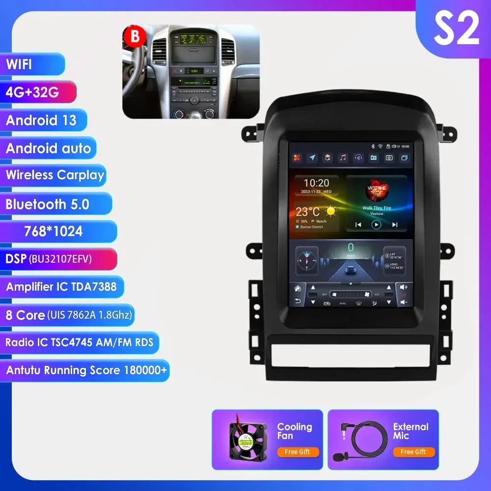 Chevrolet Captiva Sport 2006 - 2012 Multimedia Hizpo Auto Radio Global Store