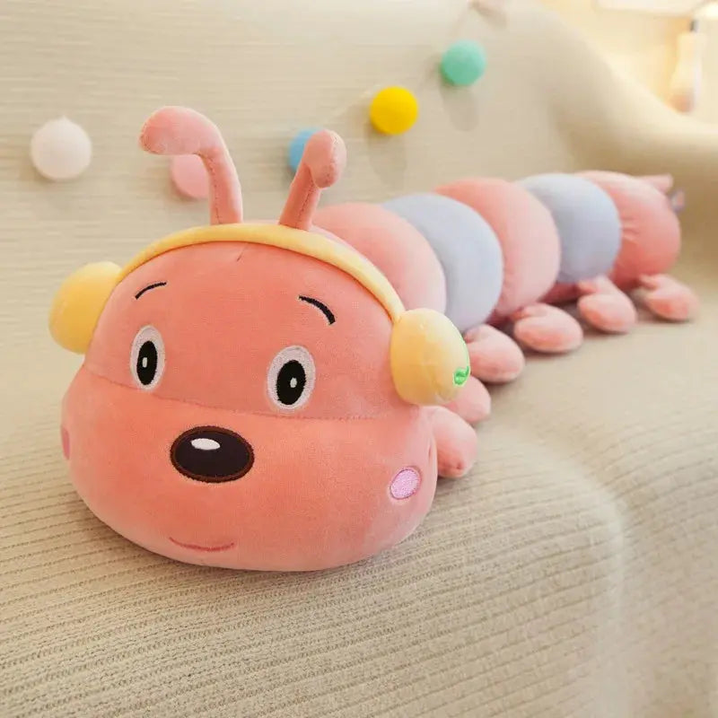 [Novedad] 40~90cm colorido de peluche de oruga de dibujos animados, muñeco suave y cómodo