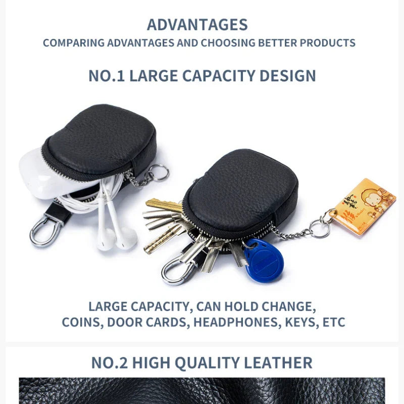 Xajzpa  New Leather Coin Purse Small Women Change Wallet Personalize Mini Key Ring Pouch earphone Storage Bag girls Gift cicicuff Official Store