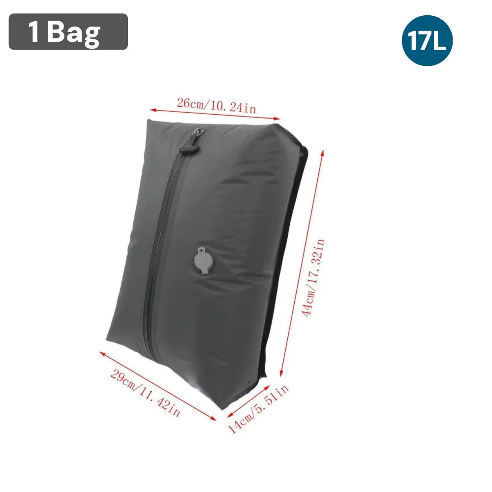 Bolsas de almacenamiento al vacío para viajes, equipaje, organizador de ropa, bolsas de embalaje, accesorios prácticos, cubos de compresión