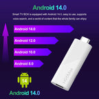 2024 New H96 MAX H313 Mini TV Stick Android 14 Smart TV Box Android14 2GB 16GB 8GB Wifi6 BT 4K HD Google Voice Media Player Tech Deals Store