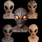 Alien Mask Headcover Halloween Alien Cosplay Masks UFO Movie Acting Headcover Latex Masques Props Kids Toys Alien Mask