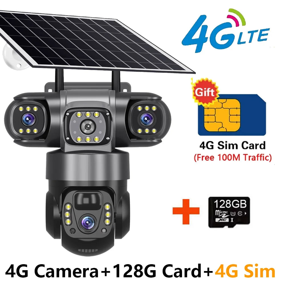 See It All: Triple-Lens Solar 360° Dome Camera