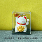 Solar Waving Lucky Cat: Eco-Friendly Maneki Neko for Home and Office Good Fortune ACCHAMP Store