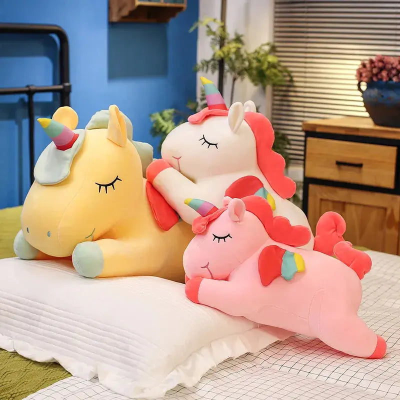 Creative Angel Unicorn Doll Cute Rainbow Pony Plush Toy Girly Heart