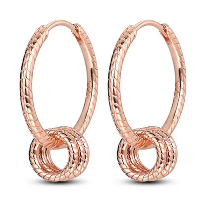 Hot 925 Sterling Silver Geometric Minimalist Series Drop Earrings For