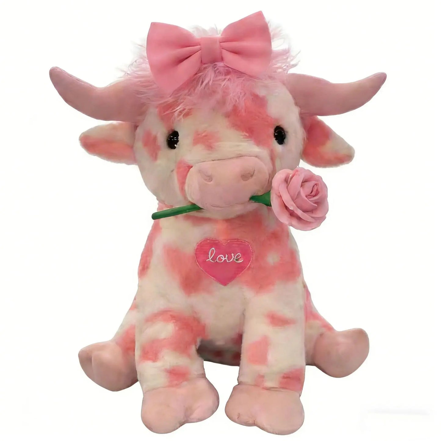 LoveMoo™ Pink Cow Plush 🐮💖 Cuddles Full of Love