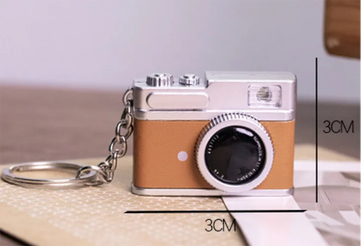 New Mini SLR Model Camera Keychain Car Key Ring  LED Flashlight Colorful  Key Chain Best Party Gift Jewelry Wholesale 17233