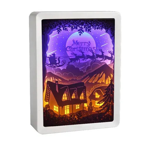 Howl's Moving Castle Anime Paper-Cut Light Decor - 3D Shadow Box Lamp