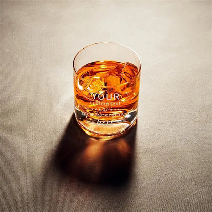 Personalized Whiskey Glass Groomsmen Gifts Custom Logo Text Whiskey