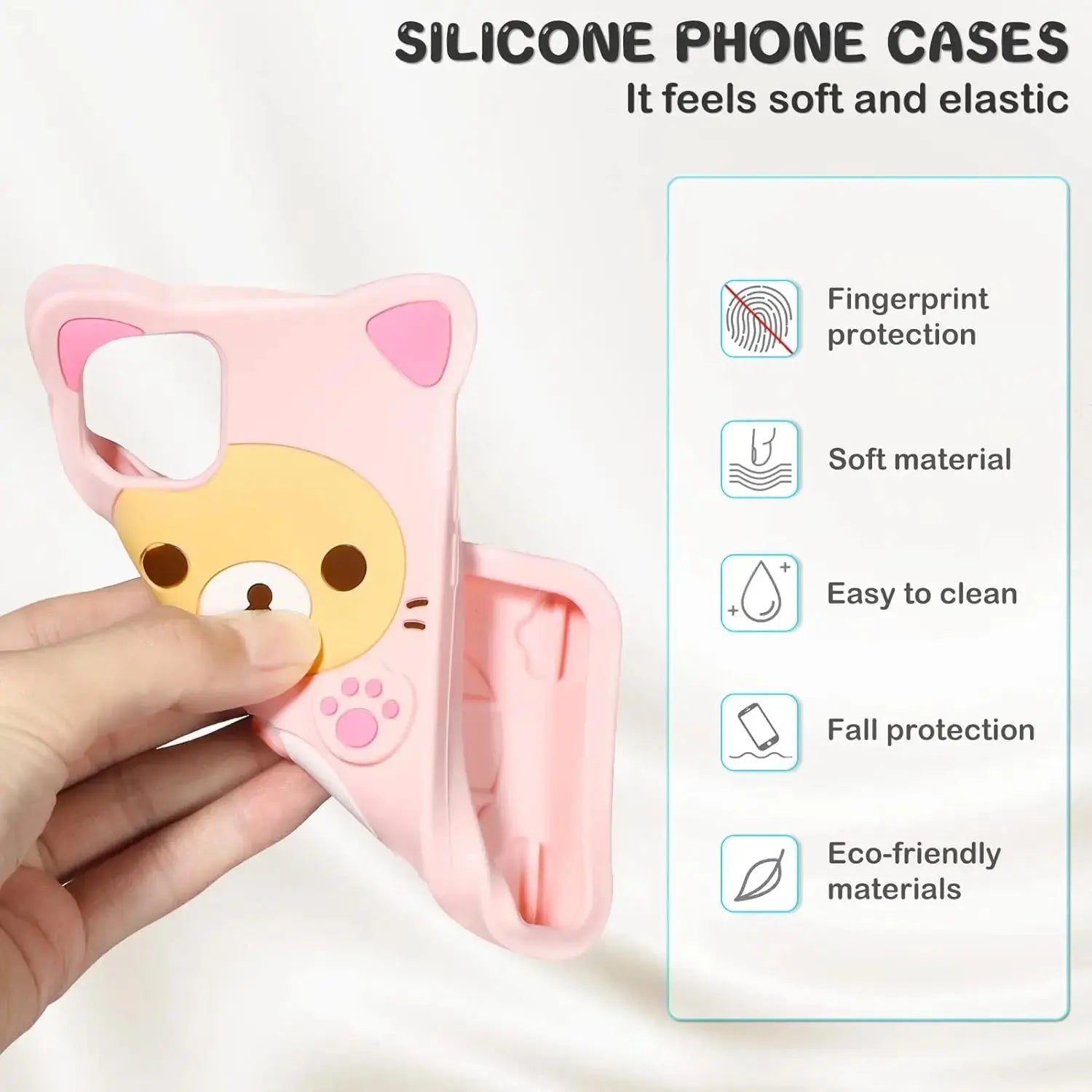 Rilakkuma Cat Bear For iPhone 16 15 14 13 12 11 Pro Max Xs XR 6 7 8 AliExpress
