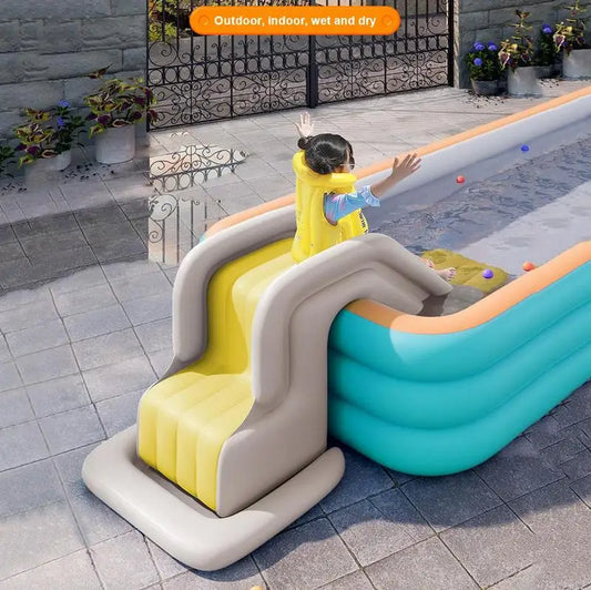 Inflatable Pool Water Slide Outdoor Toy Play Center Water Slides Inflatable Slides for Above Ground Water Play Center