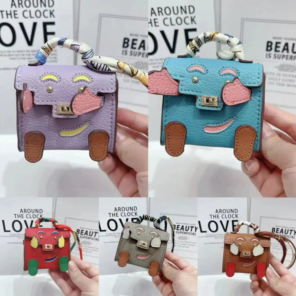 View details for Mini Handmade Bag Keychain Tiny PU Leather Handbag Decoration Pendant