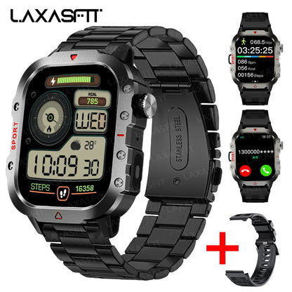 LAXASFIT Men Sports Smart Watch 1.71 Screen Blood Oxygen Bluetooth Talking Watch Multi Sport LED Flashlight Outdoor Smart Watch LAXASFIT Watch Store