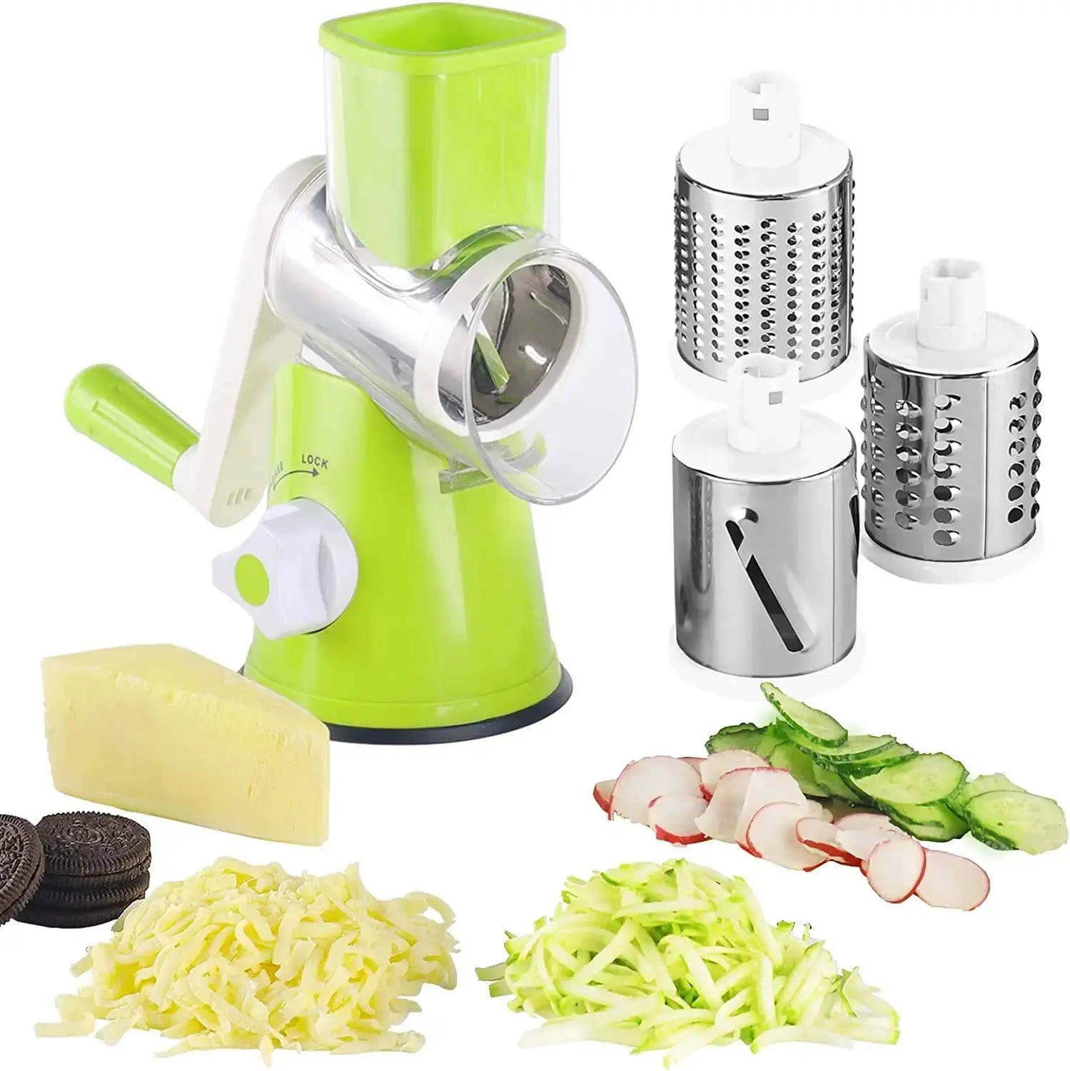 Manual Rotary Vegetable Cutter Cheese Grater Food Fruit Potato Peeler Carrot Shredder Slicer Cutting Chopper Kitchen Tools Shop2023BD Store