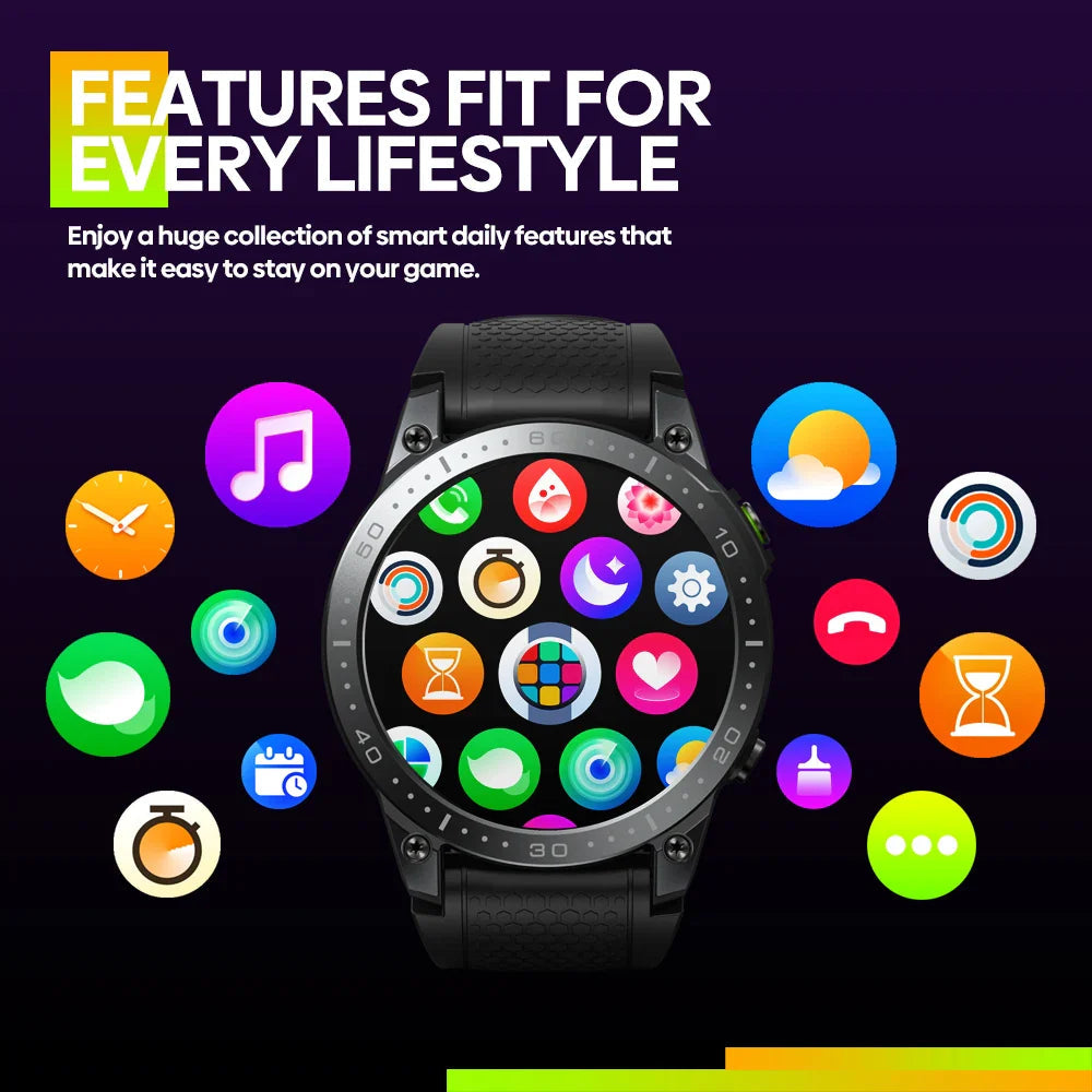 Zeblaze Ares 3 Pro Smart Watch Ultra HD AMOLED Display Voice Calling Function 100+ Sports Modes 24H Health Monitor Smartwatch Big Save Store