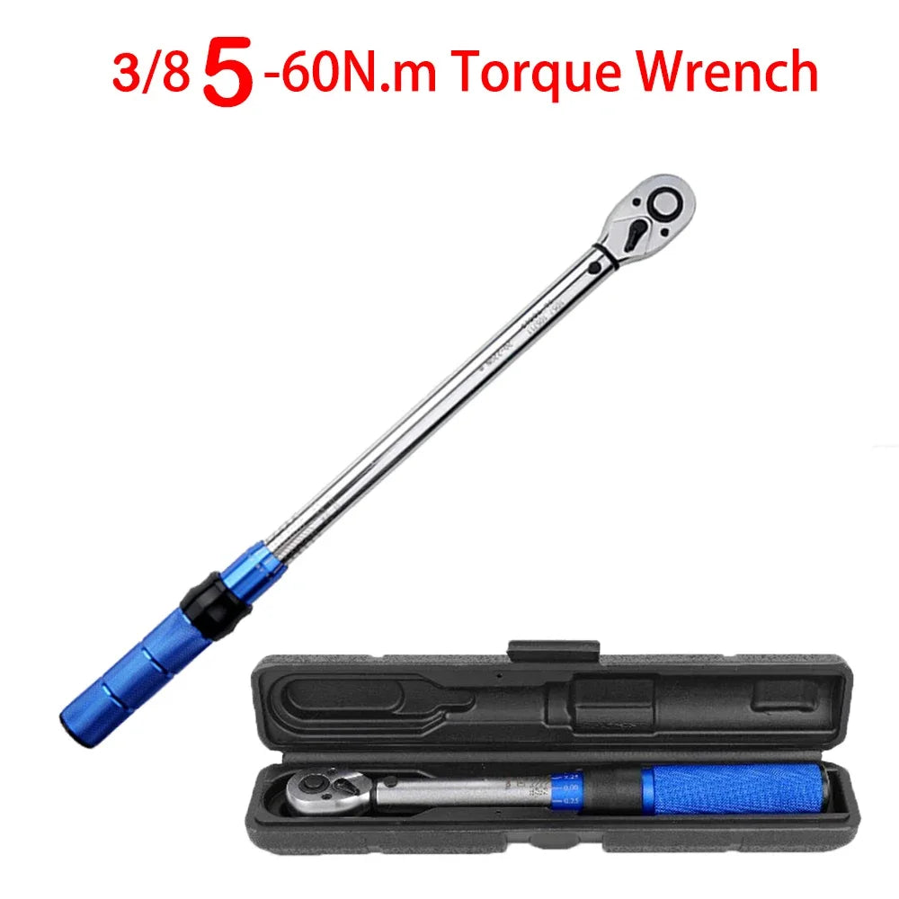 5-60N.m Torque Wrench 3/8 Inch Square Drive Torques Key ±3% High Precision Torque Wrench Professional Bicycle Automotive Tool Stone's Store