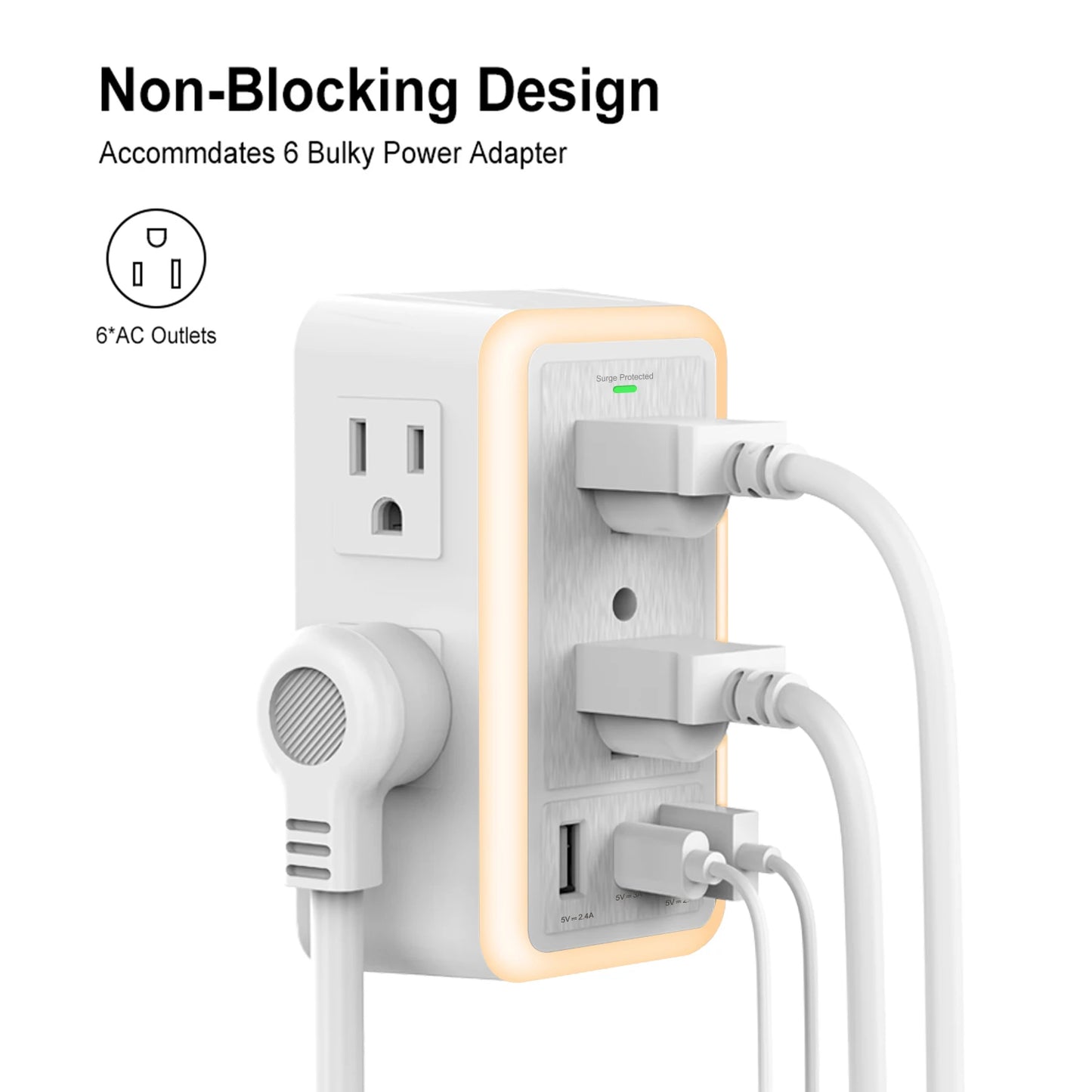 Safe Connect: Surge Protector Outlet Hub