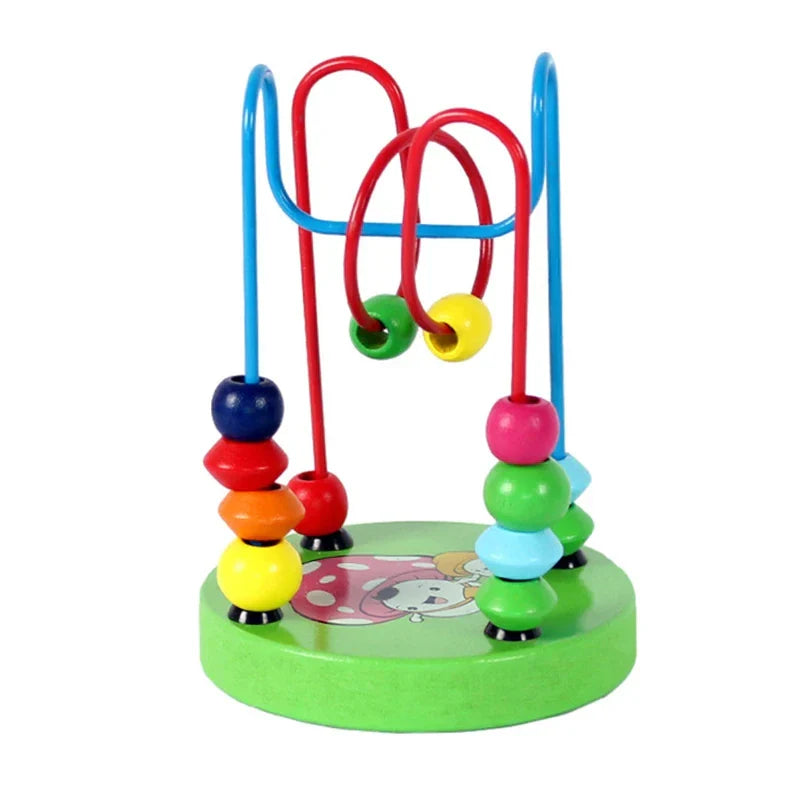 Montessori Wooden Roller Coaster Bead Maze for Toddlers Laime Store