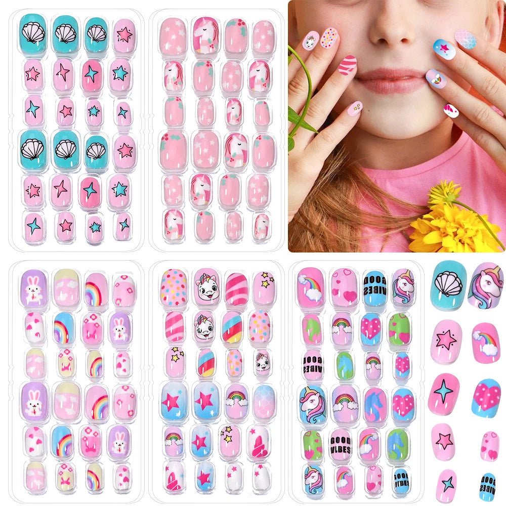 GlamTiny™ – 520 Sparkly Nail Stickers for Creative Kids 💅