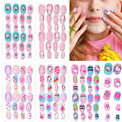 GlamTiny™ – 520 Sparkly Nail Stickers for Creative Kids 💅