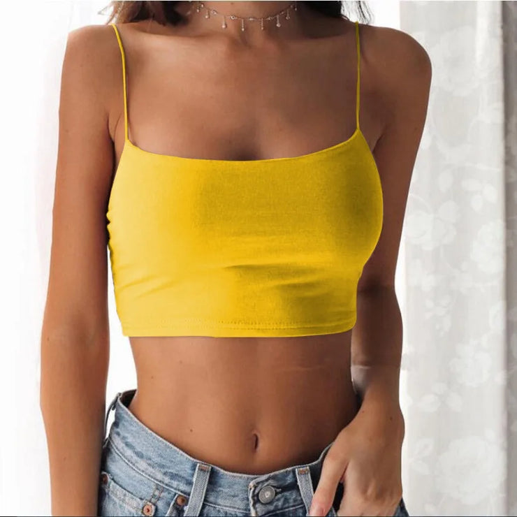 Hot Sale!Women Summer Camisole Crop Tops Sleeveless Slim Sling T-shirt