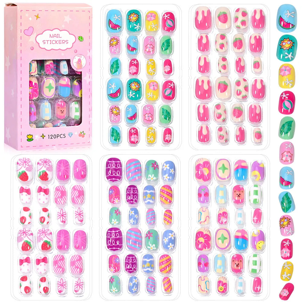 GlamTiny™ – 520 Sparkly Nail Stickers for Creative Kids 💅