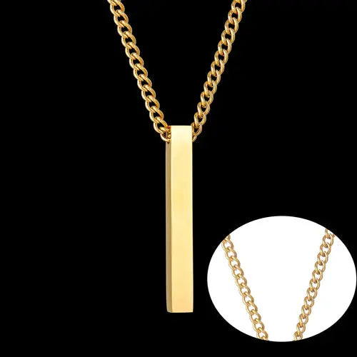 Atoztide New Engraved Date Necklaces Name for Women Stainless Steel