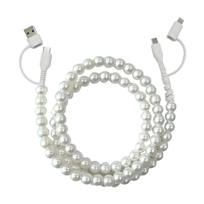 4-in-1 Beaded Charging Cable – 66W Fast Charge for All Devices!