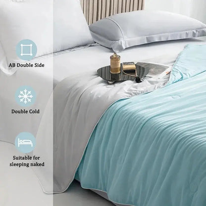 Cooling Blanket for Bed Silky Air Condition Comforter Lightweight AliExpress