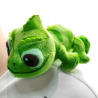 Stock Cartoon Chameleon Plush Toys Soft Stuffed Animals Plushie Toys Pascal Rapunzel Shoulder Decor Fun Toy Girl Kid Xmas Gifts Almond Toy Store