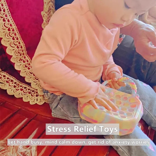 Pop Purse Silicone Sensory Push Pop Bubble Bag Crossbody Bag Antistress Toys Reliver Autism Handbag Coin Pouch for Kids Digitaling 2 Store