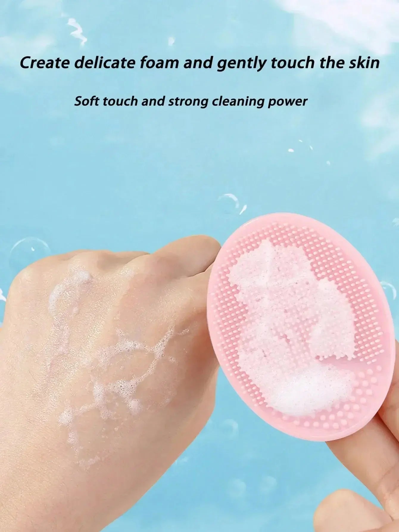 3PC Soft Silicone Face Brush Cleanser and Massager Manual Facial