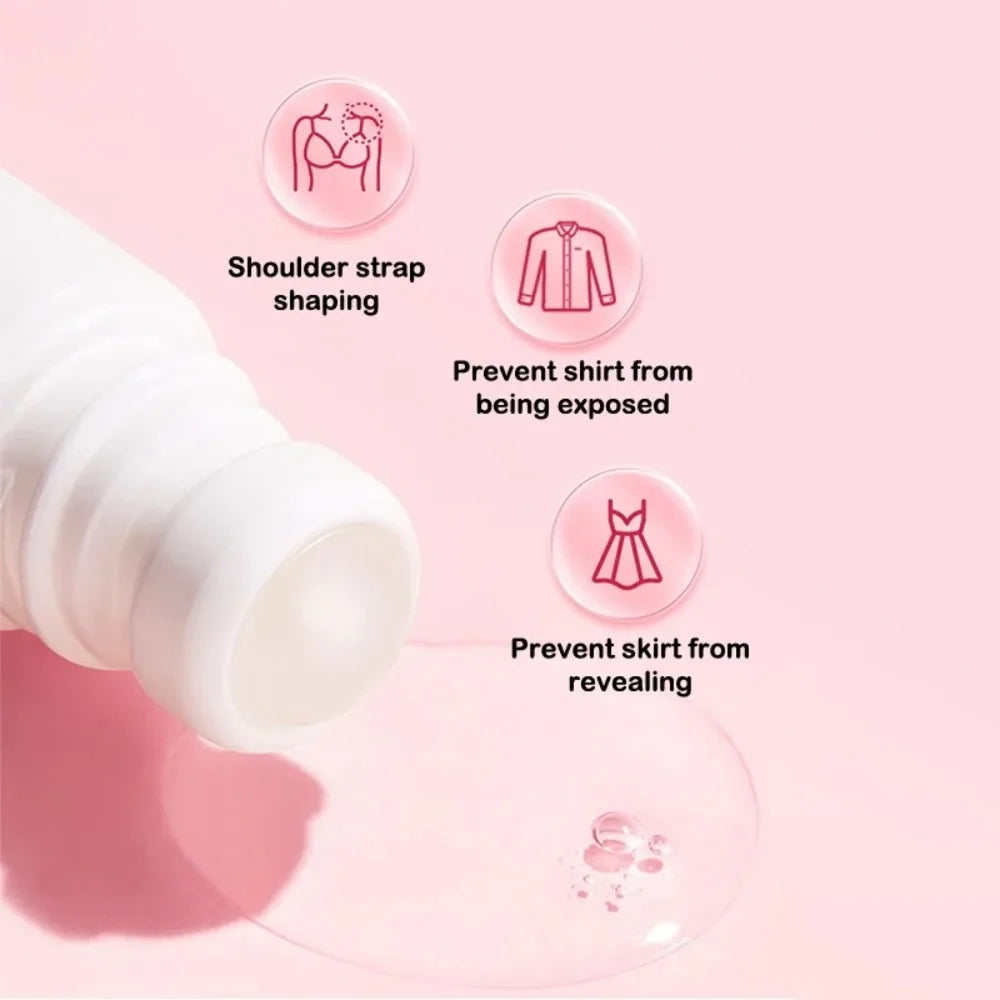 Adhesivo corporal antideslizante en rollo de 10 g para sujetador, antideslizante, fijo, antiexposición, para ropa y vestidos