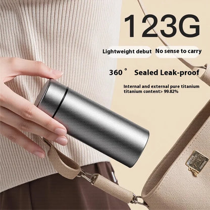 Gianxi Pure Titanium Insulated Cup Men'S And Women'S High-End Water Cup Portable Tea Cup Tea Water Separation Titanium Cup