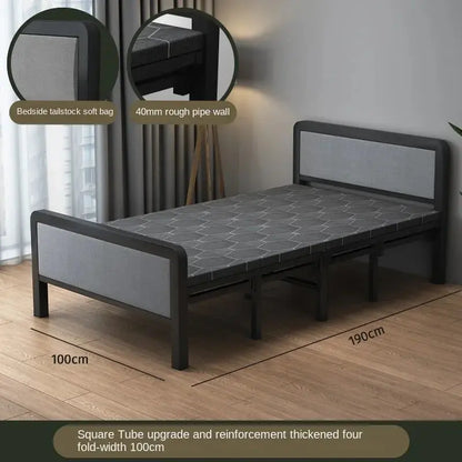 *Folding Bed Double Home Simple Rental House Noon Break Bed Office AliExpress