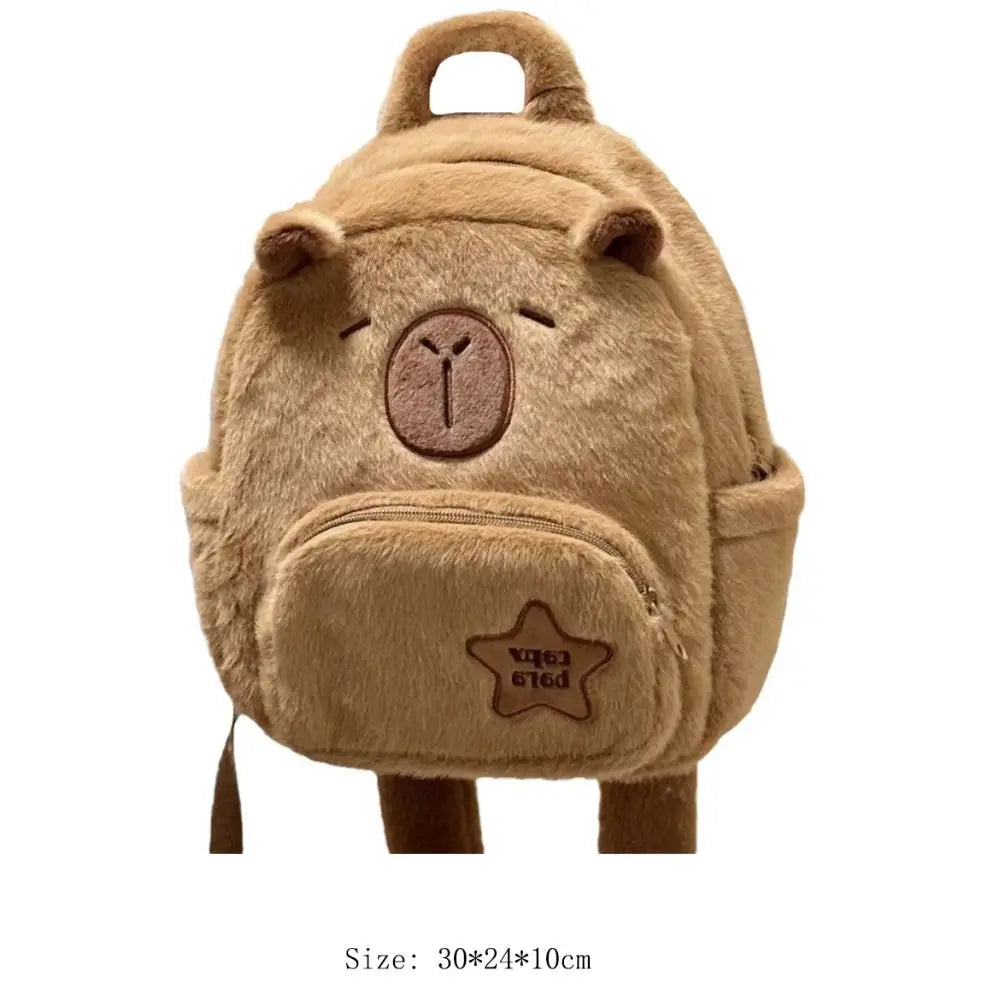 Funny Capybara Plush Backpack