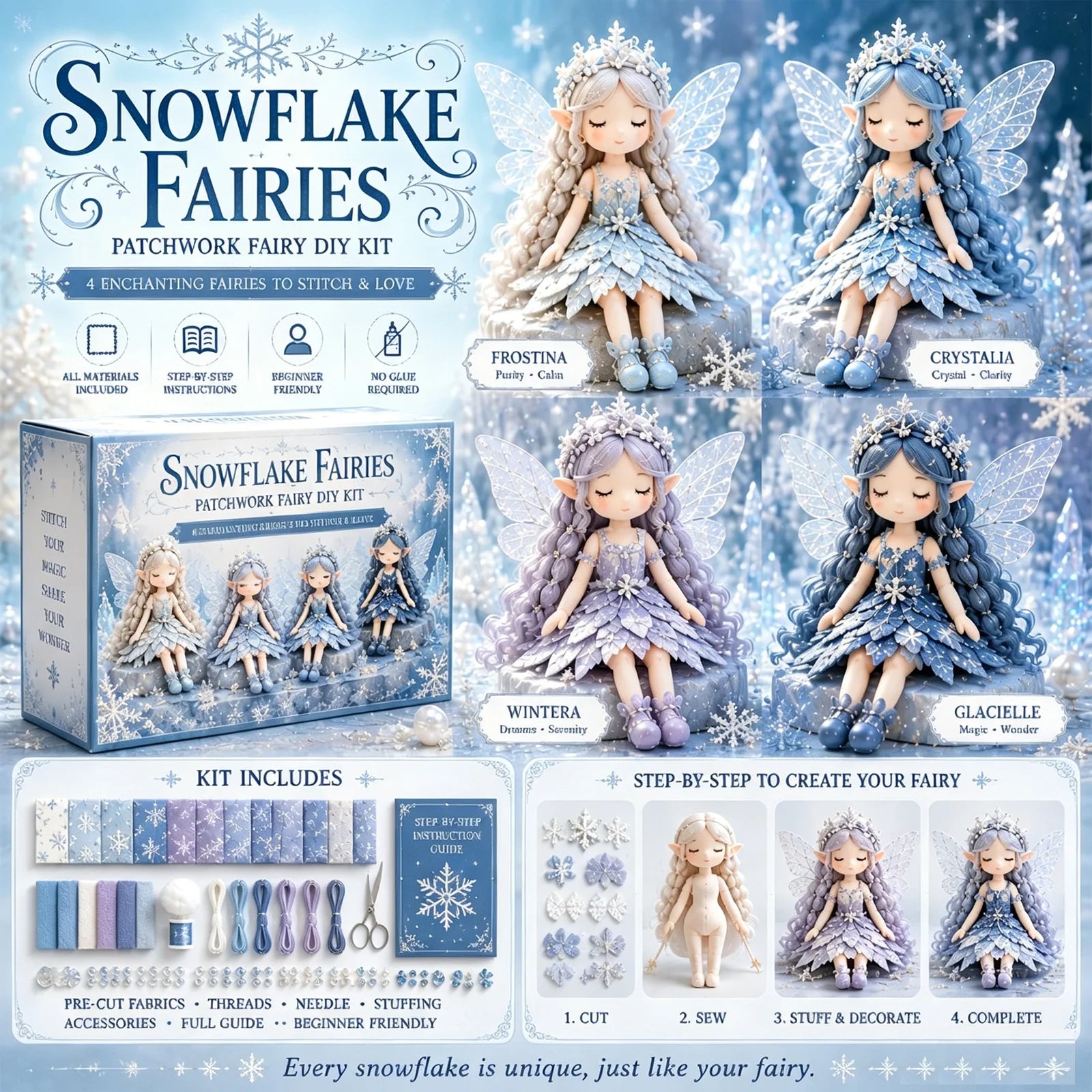 FairyStitch™ DIY Kit 🧚✨ — Create Magical Patchwork Art