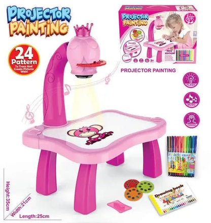 LED Projector Kids Painting Board Toys Art Painting Table Desk AliExpress