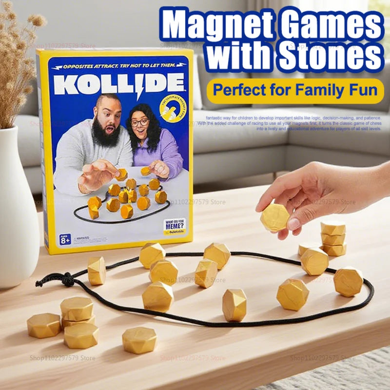 Nuevo juego de ajedrez magnético, interactivo, juego de mesa de estrategia con imán, conjunto de piedras, familiar, para niños y adultos, portátil y divertido, educativo.